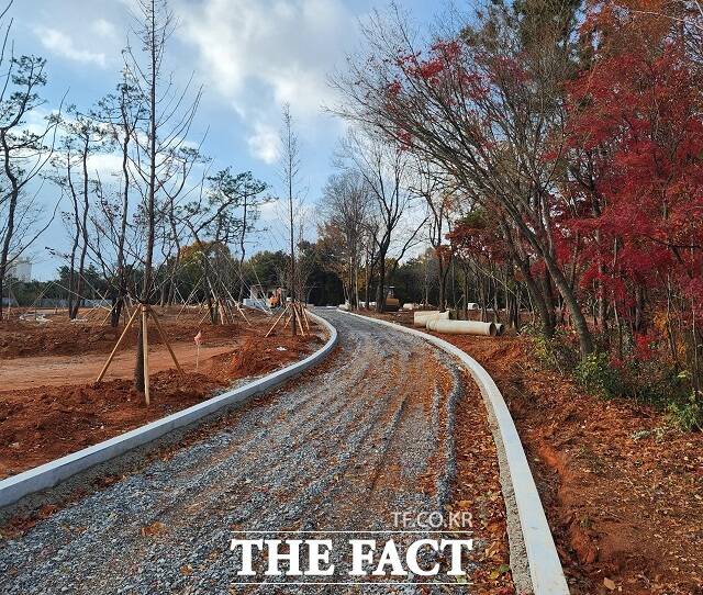익산시는 2025년 상반기 준공을 목표로 소라공원 공사를 순조롭게 추진하고 있다./익산시