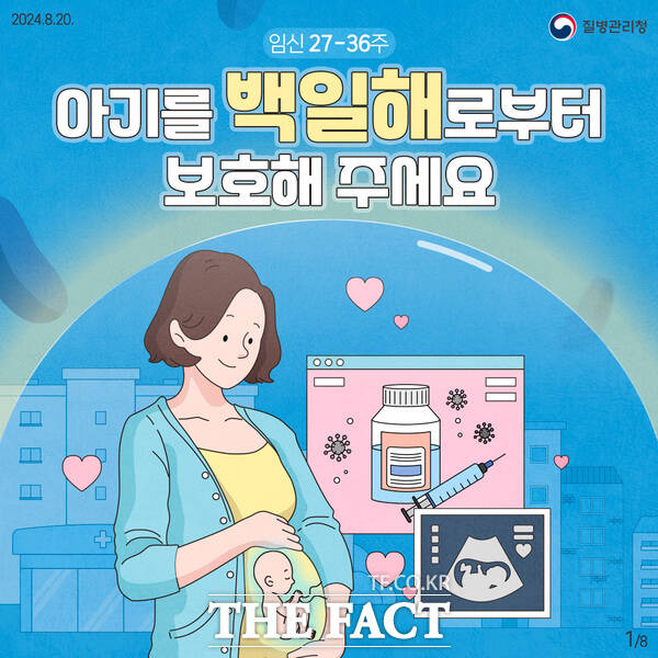 백일해 예방 접종 홍보 포스터./계룡시