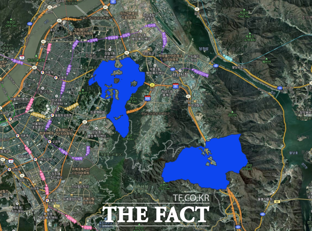 경기도가 하남 기업이전부지 사업 관련 지역인 하남시 광암동, 초일동, 초이동, 상산곡동 일원 16.6㎢를 10일 토지거래허가구역에서 해제했다./경기도