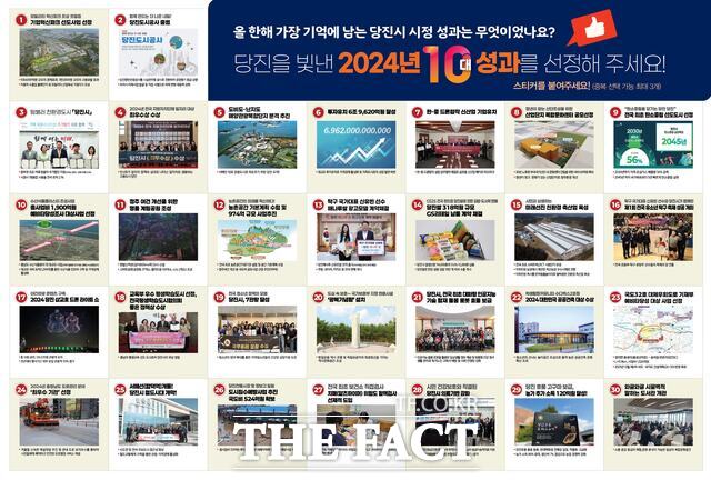 2024년 당진시를 빛낸 10대 성과 후보 목록. /당진시