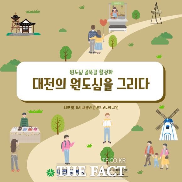 대전사회혁신센터가 12일 대전 원도심의 재도약을 위한 ‘대전 원도심 골목길 활성화 사업의 일환으로 6개 혁신팀을 최종 선정했다. 사진은 원도심 골목길 활성화 사업 카드뉴스./대전시사회혁신센터