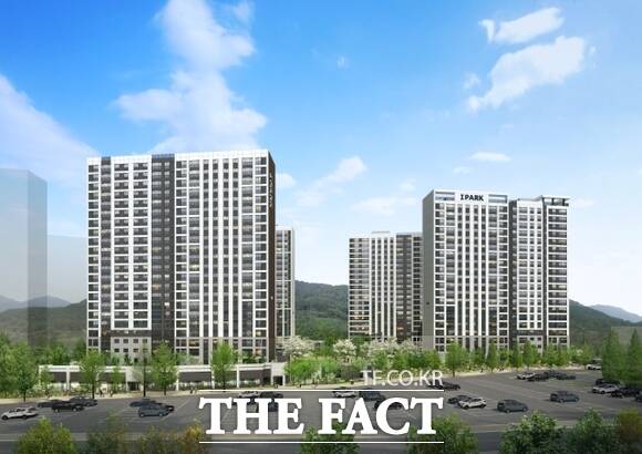 HDC현대산업개발이 경기 광주시 곤지암역세권 도시개발구역 A1-2BL에 공급하는 곤지암역 센트럴 아이파크 투시도 /HDC현대산업개발