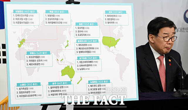 유철환 국민권익위원장이 16일 오전 서울 종로구 정부서울청사 별관 브리핑룸에서 지방의회 국외출장 실태 점검의 결과를 발표하고 있다. /임영무 기자