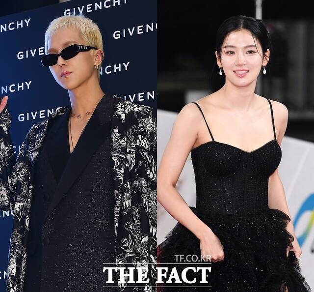 송민호(왼쪽)와 박주현의 열애설이 나온 가운데 두 사람의 소속사는 사생활이라 확인이 어렵다고 말했다. /더팩트 DB