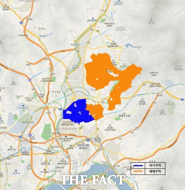 경기도는 최근 경기도 도시계획위원회를 열고 ‘남양주 왕숙지구 기업이전단지’ 토지거래허가구역을 일부 해제·지정하고 20일 도 홈페이지에 공고했다./경기도