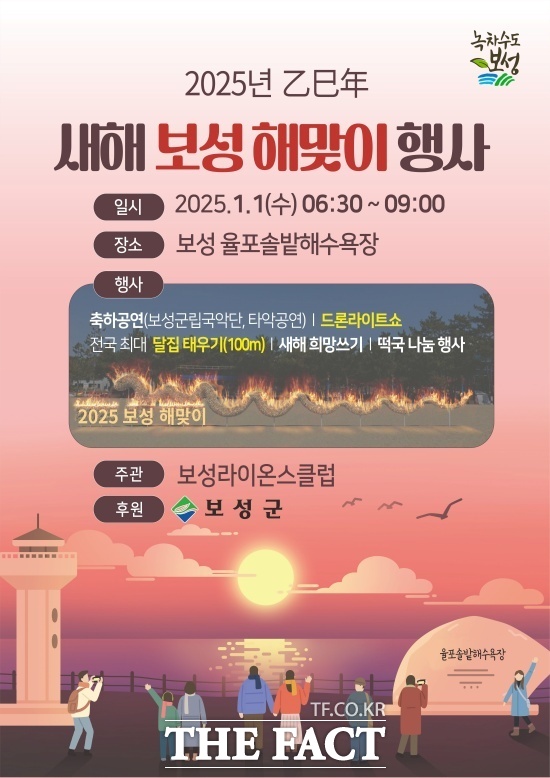 2025년 보성 새해 해맞이 행사 포스터./보성군