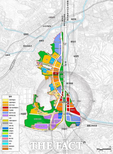 경기용인 플랫폼시티 토지 이용 계획도 /경기도