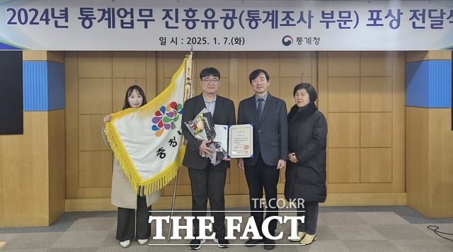 충남도가 통계청 주관 2024년 통계업무 진흥 유공 평가에서 광역자치단체 중 유일하게 최우수기관으로 선정됐다. /충남도