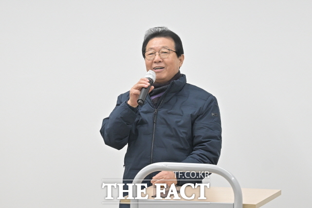 이임사를 하고 있는 박종구 전 회장. /김형중 기자