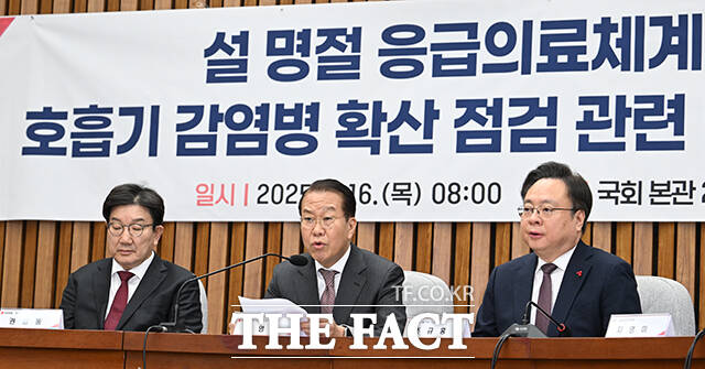국민의힘과 정부는 16일 설 연휴 응급의료체계 유지를 위해 오는 20일부터 2월 5일까지를 비상 응급 대응 주간으로 지정했다. 문 여는 병·의원과 약국을 최대한 확보해 운영하고 전국 응급실 413개소에 1대1 전담관을 지정해 관리하기로 했다./국회=박헌우 기자