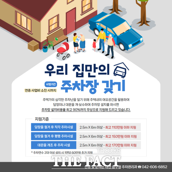 내집 주차장 갖기 사업 홍보 포스터./대전 중구