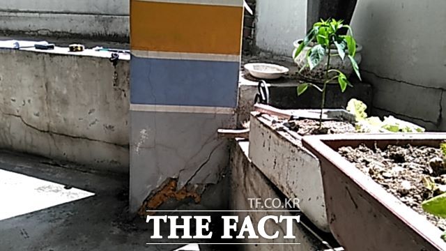 경기도 공동주택 기둥 결함 사례./경기도
