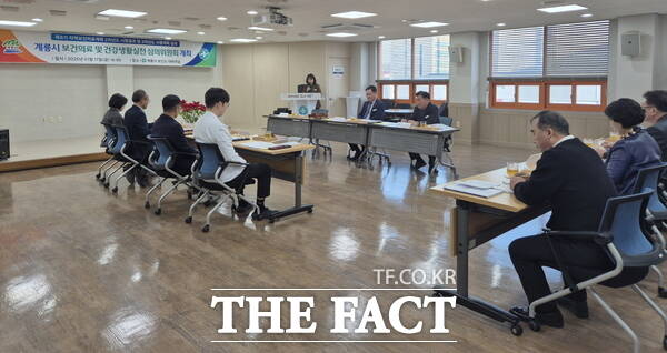 계룡시 지역보건의료계획 수립 심의위원회 회의 모습./계룡시