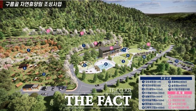 21일 고창군이 운곡습지 초입에 조성 하고 있는 산림휴양테마파크가 올 연말 준공을 목표로 작업을 하고 있다. /고창군