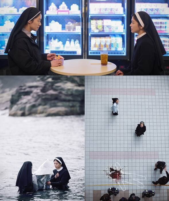 검은 수녀들은 검은 사제들의 두 번째 이야기다. 서품을 받지 않고 신념마저 달랐던 두 여성이 악령에 씌인 한 소년을 구하기 위해 뜻을 모아 구마하기까지의 여정으로 전작과 차별화를 꾀했다. /NEW