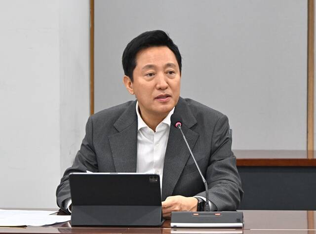 오세훈 서울시장이 한반도 안보 관련 우리가 언제든 칼을 뽑을 준비가 되어 있다는 사실을 상대에게 인식시켜야 한다고 강조했다. /서울시