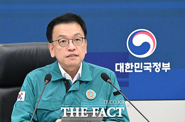 최상목 대통령 권한대행 부총리 겸 기획재정부 장관이 20일 정부세종청사에서 열린 설 연휴 대비 중앙·지방 안전점검회의에 참석해 모두발언을 하고 있다. /기획재정부