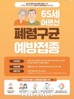  성남시, 65세 이상에 폐렴구균 무료 예방접종