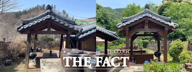 경기도 한옥건축 소규모 수선 긴급지원 사업 전(왼쪽)과 후(오른쪽)./경기도