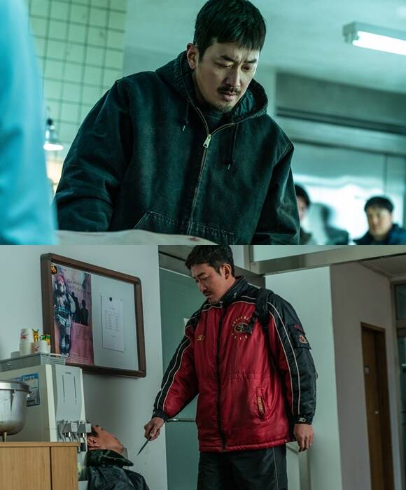 하정우는 동생이 죽던 밤의 진실을 쫓는 남자 민태로 분해 추격자와 황해에 이어 다시 한번 날 것 그대로의 얼굴을 선보인다. /(주)바른손이앤에이