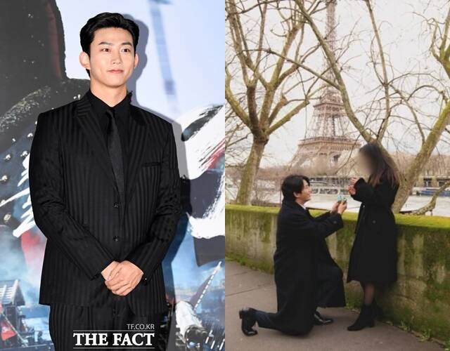 가수 겸 배우 옥택연(왼쪽)이 결혼설에 관해 여자친구와 작년에 찍은 사진이 뒤늦게 커뮤니티에 퍼지게 된 것. 결혼설은 사실이 아니다라고 밝혔다. /더팩트 DB, 온라인 커뮤니티