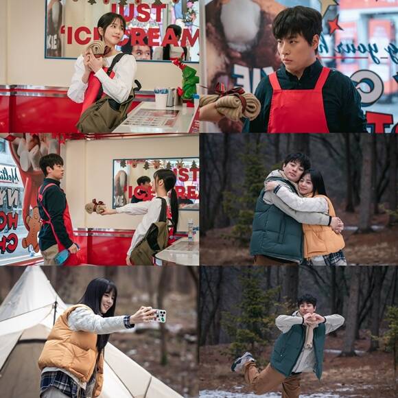 박정민이 뉴토피아에서 지수와 함께 완벽한 로맨스 케미를 선보였다. /쿠팡플레이