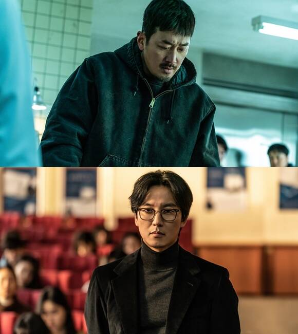 하정우는 브로큰에서 동생이 죽던 밤이 진실을 쫓는 남자 민태 역을 맡아 분노의 추적을 펼친다. /바른손이앤이