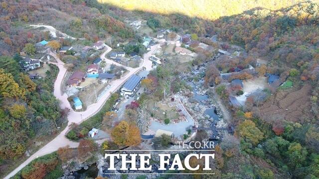 하동별천지 생태마을인 목통마을 전경./하동군