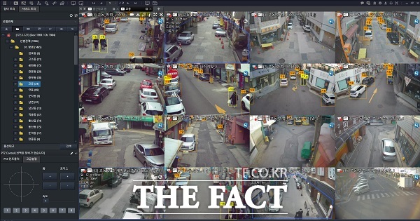 지능형 선별관제시스템을 적용한 CCTV 영상 속 화면 /여수시