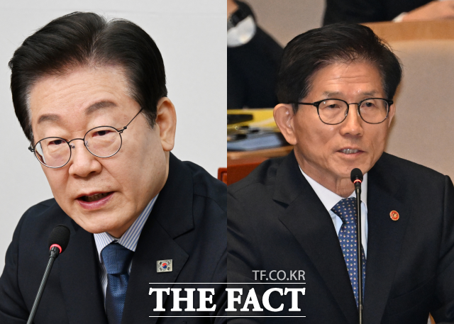 이재명 더불어민주당 대표(왼쪽)와 김문수 고용노동부 장관이 차기 대통령 후보 지지율 여론조사에서 선두를 달리고 있는 것으로 나타났다. /박헌우·배정한 기자