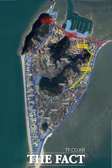 경기 화성시 제부도 해안도로 확장 사업 위치도./경기도