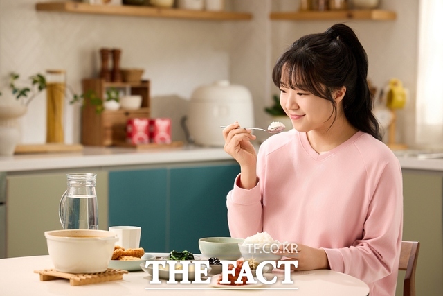 신유빈 탁구 국가대표 선수는 11일 당진 해나루쌀 광고 영상을 촬영했다. /당진시