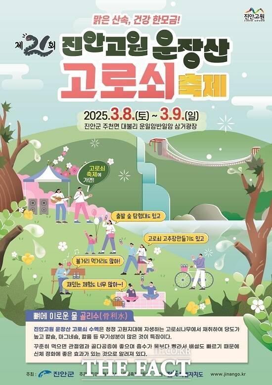 제21회 진안고원 운장산 고로쇠 축제 홍보 포스터. /진안군