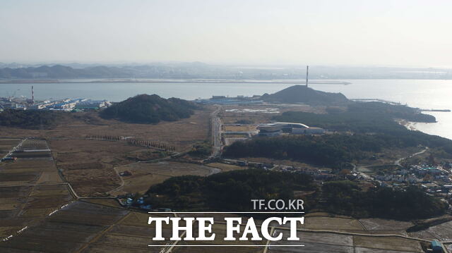 장항 브라운필드 종합개발 사업 대상지인 장항읍 송림리와 화천리 일대 전경. /서천군