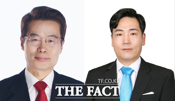박경호 국민의힘 대전 대덕구 당협위원장(사진 왼쪽)과 전석광 대덕구의회 의장(오른쪽)이 21일 조차장부지 철도 지하화사업이 정부의 ‘국가선도사업’으로 선정된 것을 적극적으로 환영한다고 밝혔다./국힘대덕구당협