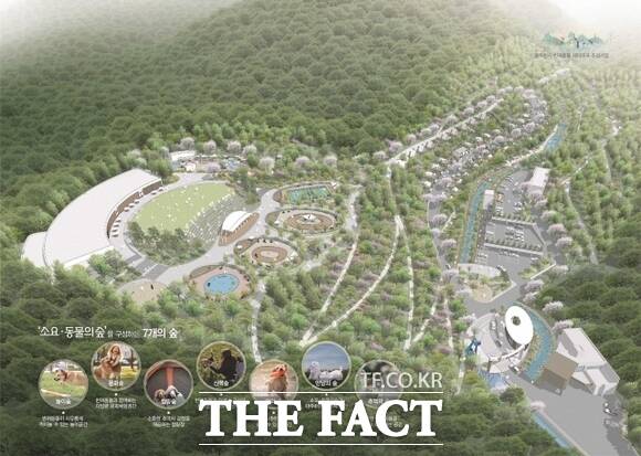 오는 2027년 완공될 예정인 경기 동두천시의 ‘북부권역 반려동물 테마파크의 조감도. /경기도
