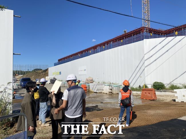 부천원일초등학교 주변 건설공사장 안전점검 모습 /부천시
