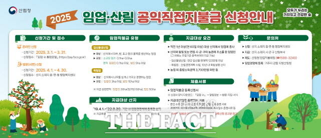 2025년 임업·산림 공익직접지불금 웹자보. /청양군