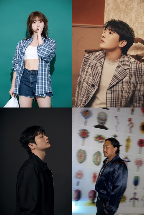 2021년과 2022년 경서와 김민석(위 왼쪽부터)이 각각 리메이크곡 밤하늘의 별을과 취중고백으로 음원차트를 휩쓸었고 지난해 연말과 올해 초 황가람과 조째즈(아래 왼쪽부터)가 각각 리메이크곡 나는 반딧불과 모르시나요로 열풍을 일으키고 있다. /꿈의 엔진, 광합성, 더블엑스, 브라더후드