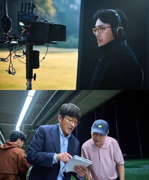 하정우 감독(위쪽)은 로비에 관해 마음대로 되지 않는 것이 인생이다. 인생은 다 우연이다. 우연 속에서 영화적 재미를 찾을 수 있을 것이라고 자신했다. /㈜쇼박스