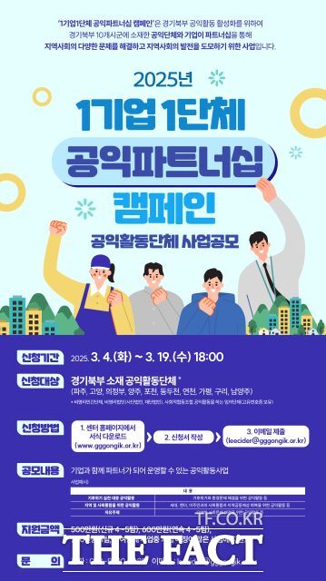 경기도 ‘1기업 1단체 공익파트너십 캠페인’ 공모 안내포스터./경기도