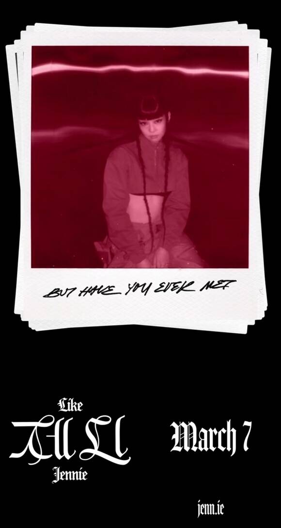 블랙핑크 제니가 첫 번째 솔로 정규 앨범 'Ruby'의 타이틀곡 'Like JENNIE' 티저 영상을 공개했다. /OA엔터테인먼트