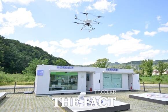 경기 포천시의 2024년 드론 실증도시 구축사업 시연 모습./포천시