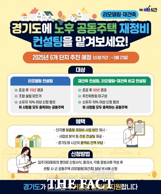 경기도 공동주택 재정비 컨설팅 사업 안내포스터 /경기도