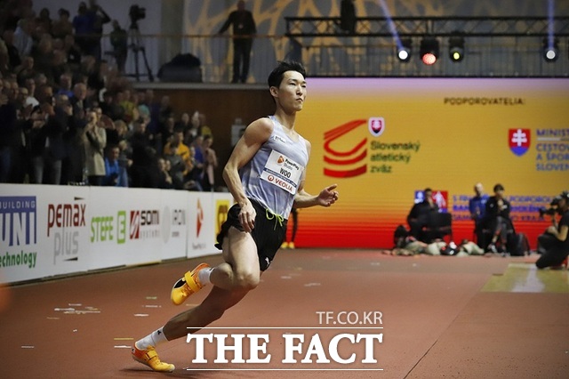 6일 대구 육상진흥센터에서 훈련 중인 우상혁 경기 모습 /대구시