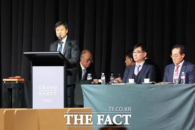 지난 1월 23일 오후 서울 용산구 그랜드하얏트 서울에서 열린 고려아연 임시주주총회가 진행되고 있다. /이새롬 기자