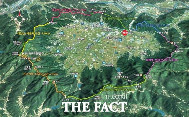 합천군 운석충돌구 환종주탐방로/합천군