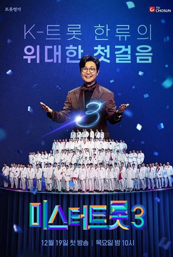 TV조선 예능프로그램 미스터트롯3가 이전 시즌에 비해 아쉬운 성적을 기록 중이다. /TV조선