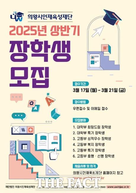 2025년 상반기 장학생 모집 안내문 /의왕시인재육성재단