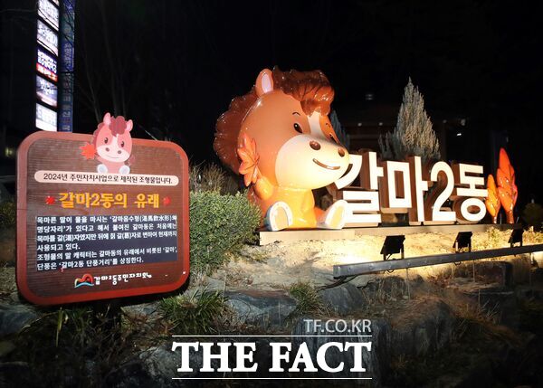 대전 서구 갈마2동 랜드마크 갈마루 야간 조명 전경 /대전 서구